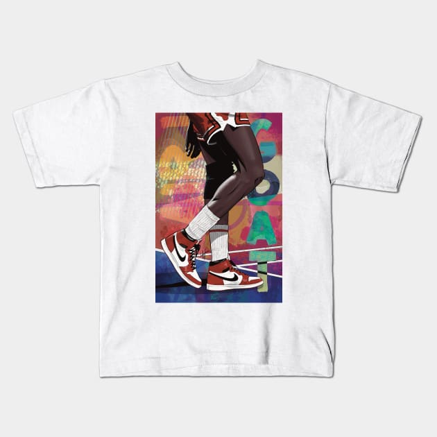 His Airness Kids T-Shirt by Illaurastrates